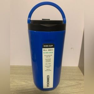 NEW CORKCICLE Royal Blue Kids 12 oz Four Leaf Clover Design Triple Insulated Cup